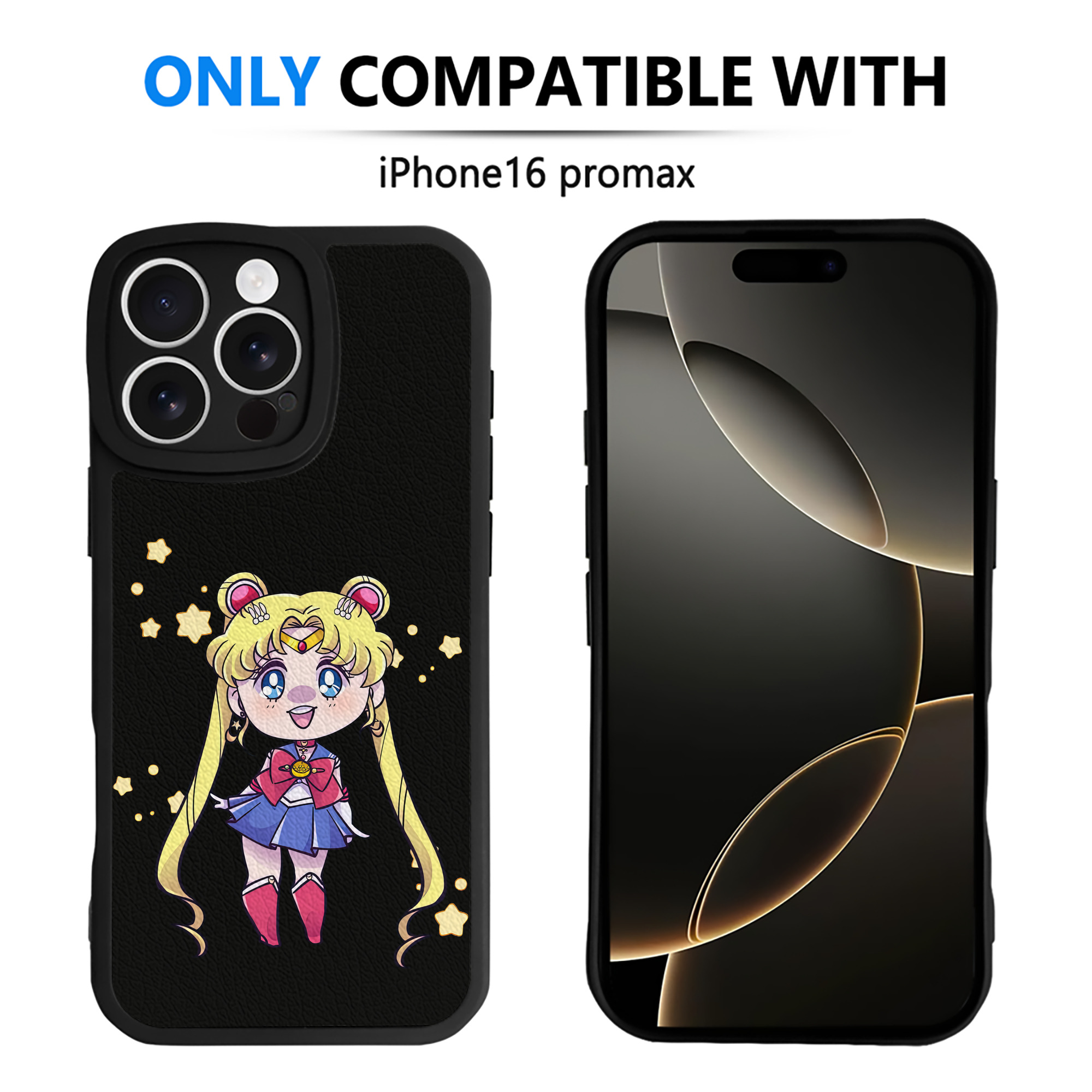 （画像用） 美少女戦士セーラームーン 月野 うさぎ つきの うさぎ Sailor Moon Tsukino Usagi 【iPhone 16シリーズ対応】シリコンスマホケース（レザー調） 材質：シリコン